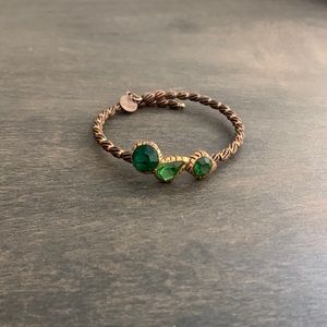 Emerald vintage Alex and Ani bangle.